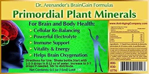 Primordial Plant Mineral Drops 2 fl oz, Fulvic & Humic Electrolyte Complex | Organic, non-GMO liquid trace minerals for energy, detox & cellular health
