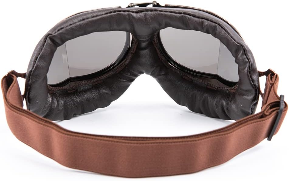 Motorcycle Goggles Anti Fog&Wind&Dust&Sand Aviator Pilot Motocross | Dirt Bike Atv Riding Goggles with Yellow Lens,Fit Over Glasses or Helmet