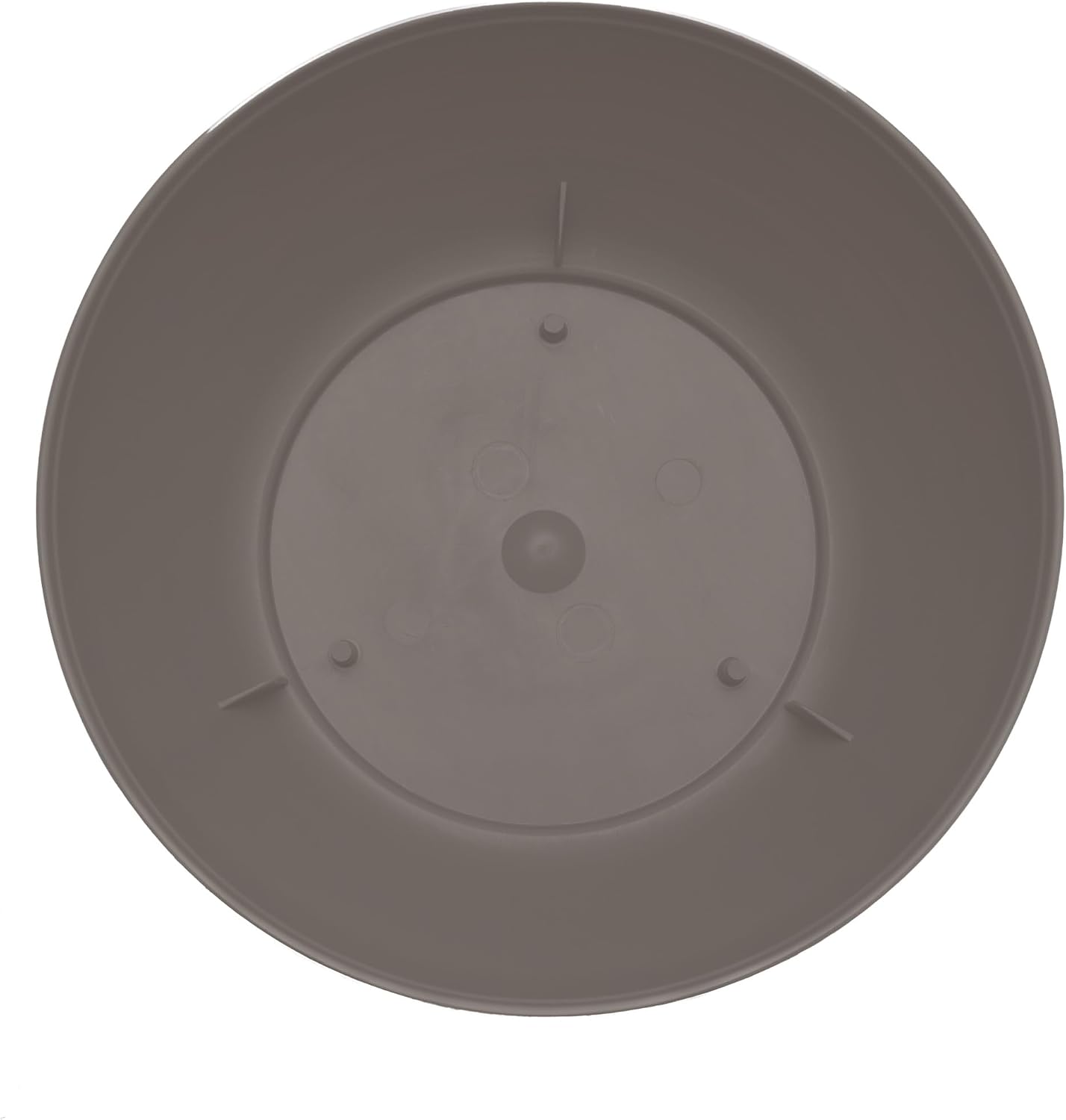 Bloem Willow 12" Plastic Plant Bowl, Deep Round Garden Pot, Peppercorn | Sealed plant bowl with knockout drainage, perfect for displaying herbs and succulents on indoor and outdoor surfaces.