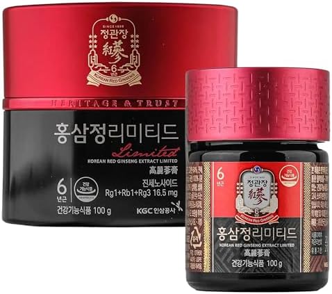 JUNG KWAN JANG Korean Red Ginseng Extract Limited 100g Jar | Ginseng Supplement, Ginseng Tea | Energy Boost, Stamina