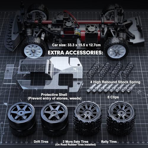 MJX Hyper GO 14303 1/14 Citroen C3 Fast RC Cars for Adults, Max 40mph Brushless RC Drift Car with Gyro, 4WD RTR High Speed RC Rally Car