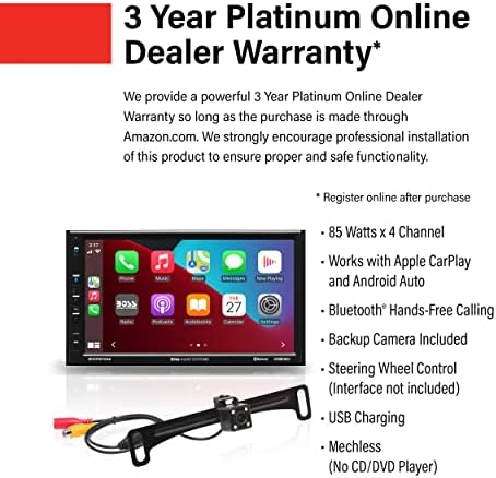 BOSS Audio Systems BVCP9700A CarPlay Android Car Stereo, 7 Inch Touchscreen