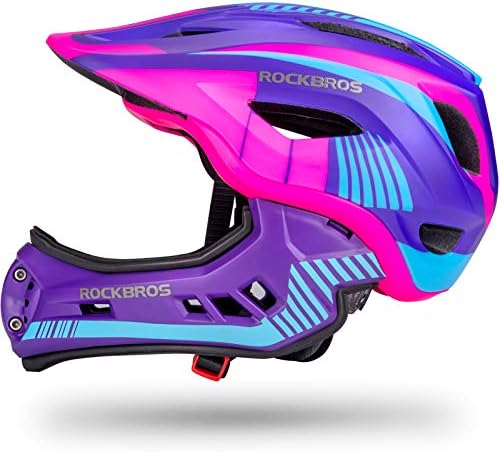 ROCKBROS Kids Full Face Bike Helmet Lightweight Detachable MTB Helmet