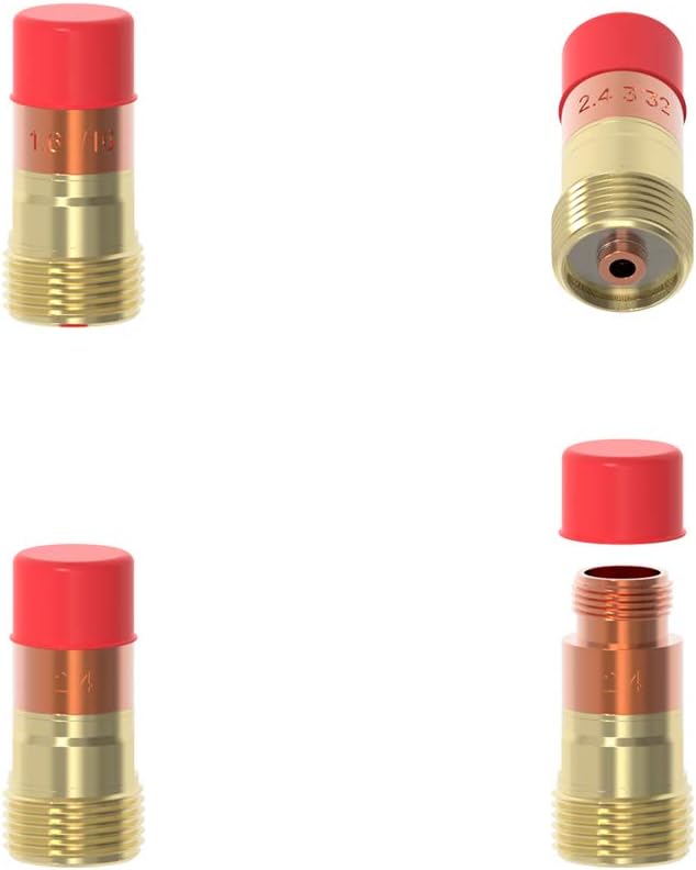 YESWELDER 49Pcs TIG Welding Torch Stubby Gas Lens #10 Glass Cup Kit