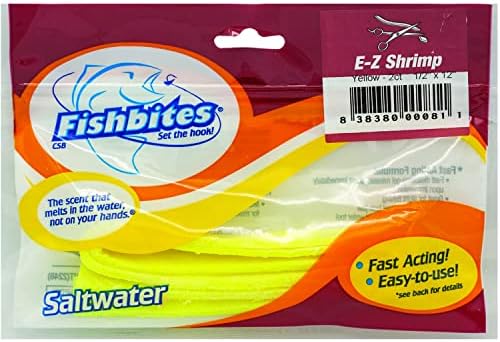 Fishbites E-Z Shrimp Fast-Acting Fishing Bait | Fast-acting formula begins dispersing scent quickly after entering the water for consistent bait presentation.
