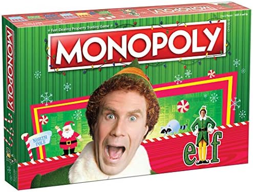 Monopoly Elf | Based on Christmas Comedy Film Elf | Collectible Monopoly Game Featuring Familiar Locations and Iconic Moments | Officially Licensed