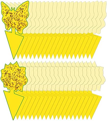 40 Pack Fungus Gnat Traps, Yellow Sticky Fruit Fly Traps for Indoor Plants