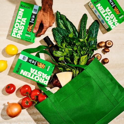 Kaizen Low Carb Pasta, 20g High Protein, 6g Net Carb, Ziti 8 Oz (3-Pack) | High Fiber 15g, Gluten-Free, Keto-Friendly, Plant-Based Lupini Noodles