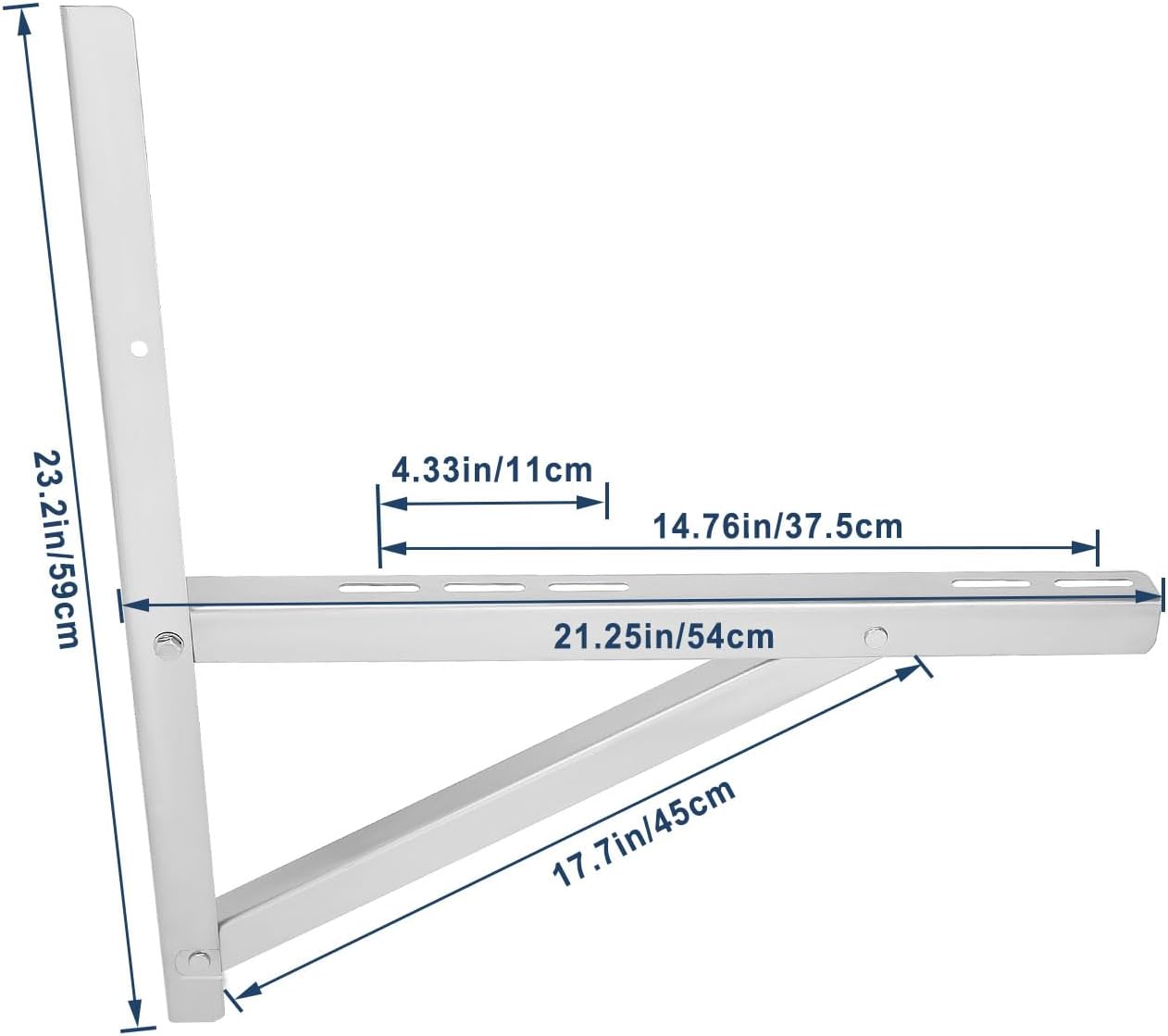 Mini Split Wall Mounting Bracket for 9000-36000 BTU Triangular Load 360 lbs