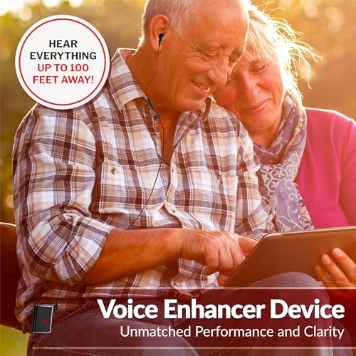 Personal Sound Amplifier - Audio Hearing Amplifier Device and Voice Enhancer Device for Sound Gain of 50dB, Up to 100 Feet Away