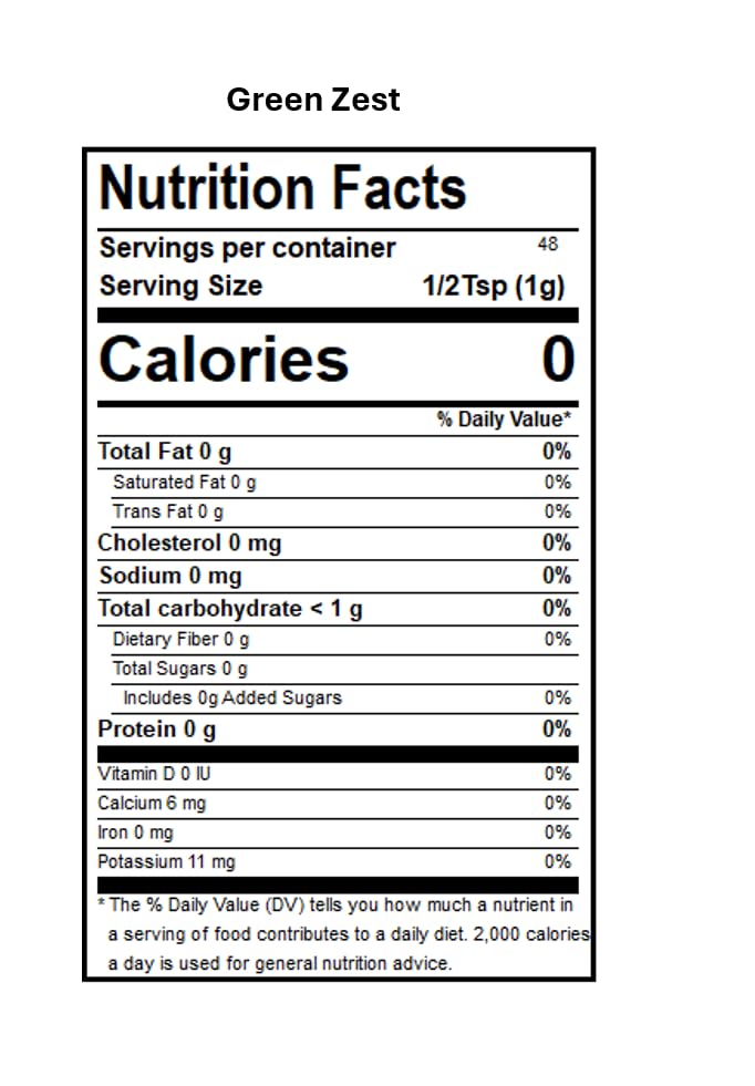 DAK's Spices Green Zest Seasoning Blend | 100% Salt & Sugar Free | Premium & Healthy Seasoning | MSG Free, Preservative Free, Potassium Chloride Free | Low Carb & Keto Friendly | Perfect for Clean Eating & Adding Flavor to Recipes | 1.5 oz