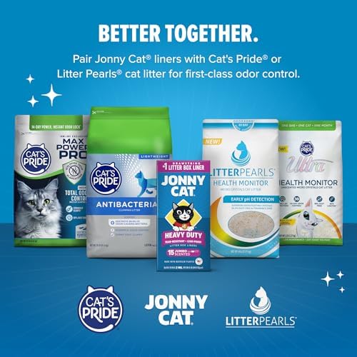 Jonny Cat Heavy Duty Tear-Resistant Litter Box Liners: Scented Jumbo 7ct