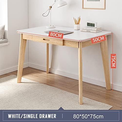 IOTXY Solid Wood Writing Desk - Home Office Laptop Computer Table, Walnut