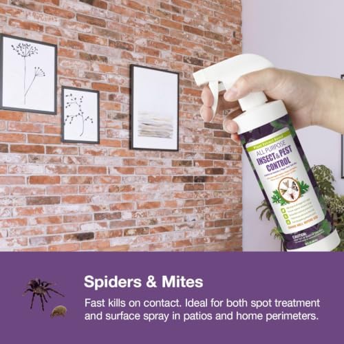 EcoVenger by EcoRaider All Purpose Insect Control 16 oz, Fleas, Fruit Flies, Gnats, Moths, Roaches, Spiders, Fast Kill, Lasting Prevention, Kill Eggs, Plant Extract Based & Non-Toxic, Child & Pet Safe