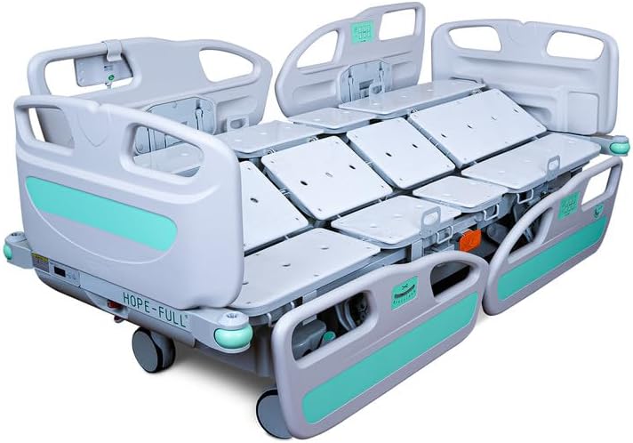 HopeFULL HC‑9 EZ‑Turn ICU Hospital Bed with Lateral Tilting, 12‑Piece 4.7" Foam Mattress, LINAK Motor, Built‑in Weight Scale, Central Locking