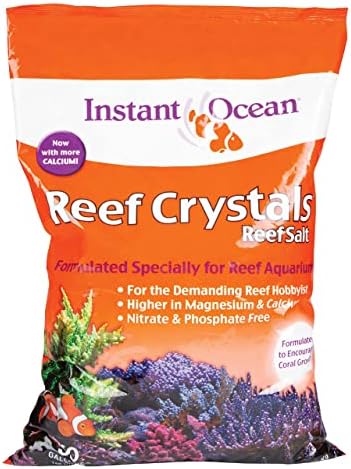 Instant Ocean Reef Crystals Reef Salt For 50 Gallons, Enriched Formulation For aquariums