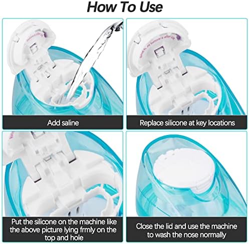 Silicone Saltwater Pods Refills Accessories Compatible with Navage Nasal Care Nasal Irrigation System - Save Salt Water pods for Easy Operation (6 Blue + 6 whie), nomal