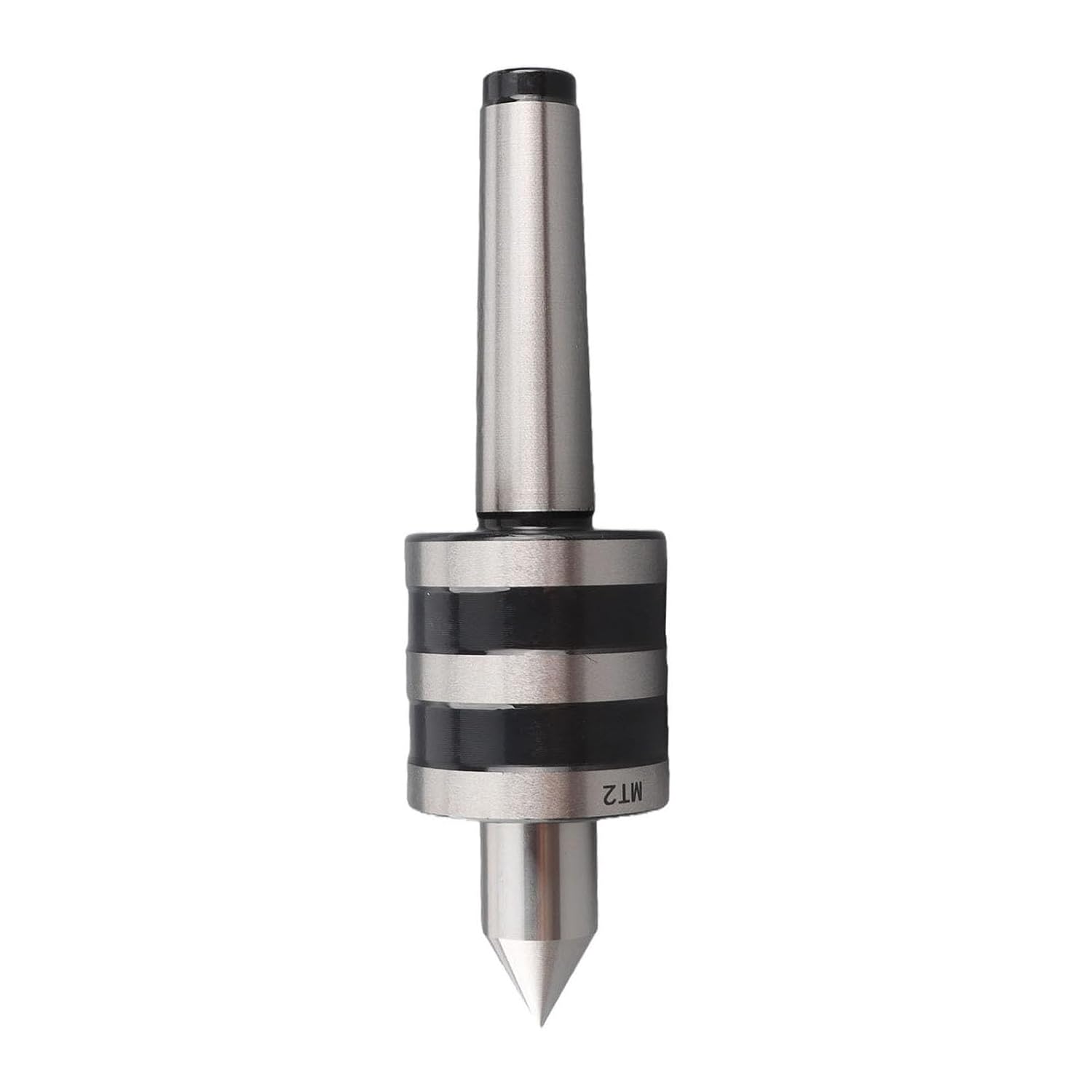 MT2 Live Revolving Center for Lathe Tailstock Machine | Bearing Steel, 55-60HRC Pointed Part 45-50HRC Main Part Quenching Hardness, 0.01 Accuracy
