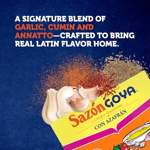 Goya Sazón Natural and Complete, Vegetables, All Purpose Seasoning, 3.52oz | Low Sodium Latin Spice Blend for Poultry, Seafood, Meat and Vegetables, All Purpose Mexican Seasoning, No Salt Added, Tasty