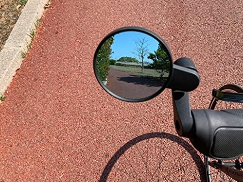 2022 New Bar End Bike Mirror, 80mm Crystal UHD Automotive Grade Glass Lens E-Bike Mirrors, Scratch Resistant, Safe Rearview Mirrors