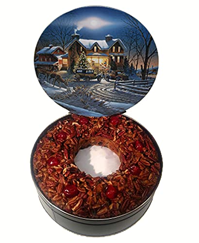Jane Parker Fruitcake Classic Light Fruit Cake 5 Pound (80 Ounce) Ring in a Collectible Holiday Tin-Holiday-Christmas Cake-The Best Fruitcake You