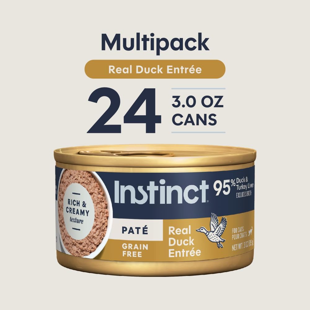 Instinct Original Grain Free Real Rabbit Recipe Natural Wet Canned Cat Food, 3 oz. Cans (Case of 24) | Rich & creamy pate texture, high protein, real rabbit, whole-food ingredients, grain-free, hydration support