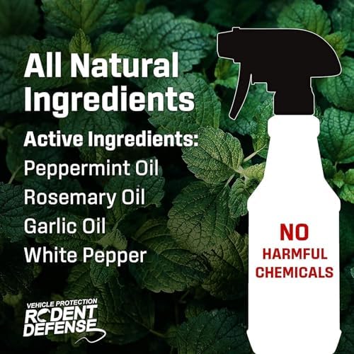 Exterminators Choice Mice & Rat Protection Spray - 128 Fl Oz Vehicle Protection & Outdoor Mouse Control - Natural Peppermint Formula & Peppermint Oil - Easy Application & Gallon Spray