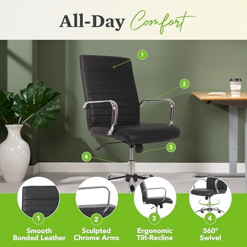 HON Sadie Big and Tall Ergonomic Office Chair, Heavy Duty Desk Chair, Black | Big and tall ergonomic office desk chair for desk work, lumbar support, adjustable arms, mesh comfort, 350 lb capacity