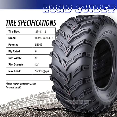 ROADGUIDER ATV Mud Tire 22x10-9 6PR for Honda Recon 250 Suzuki Ozark 250