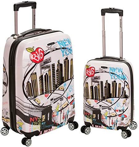 Rockland Departure Hardside 2 Piece Spinner Wheel Luggage, (20"/28"), Departure