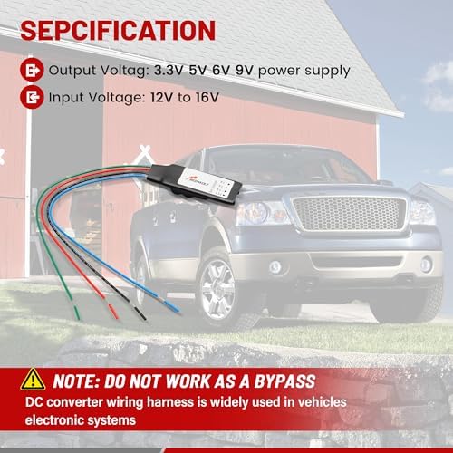 RED WOLF Voltage Regulator DC 12V to 3.3V 5V 6V 9V Step Down Converter Power Supply Voltage Adapter