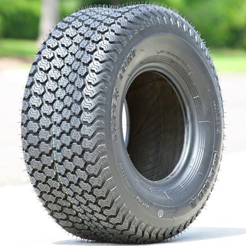 Kenda K500 Super Turf R/S 4 Ply 16-7.50-8 Lawn & Garden/Turf Tire | Lawn Mower & Garden Tractor All Season Traction 64A3 Rated 4 Ply Bias Construction Black Sidewall Tire