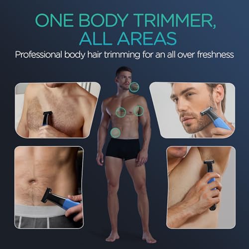 VOYOR Beard Trimmer for Men, Electric Razor for Face, Body & Nose, Wet/Dry