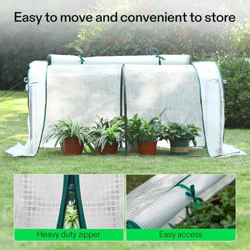 VIVOSUN Mini 4-Tier Greenhouse with Wheels
