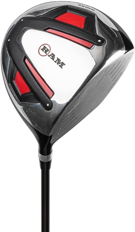 RAM Golf Accubar Golf Clubs Set - Graphite Shafted Woods and Stainless Steel Irons - Lefty