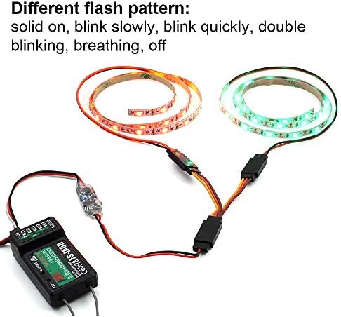 Remote Controlled LED Light Strip for RC Fixed Wing Airplane Flying Wing Plane AR Wing Drone Model Car Truck