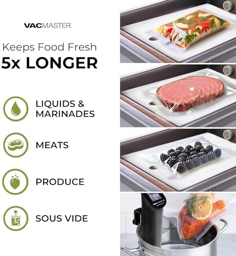 VacMaster VP210 Chamber Vacuum Sealer – Maintenance-Free Commercial Vacuum Sealer Machine for Food, 10.25” Seal Bar for 10” x 13” Bags