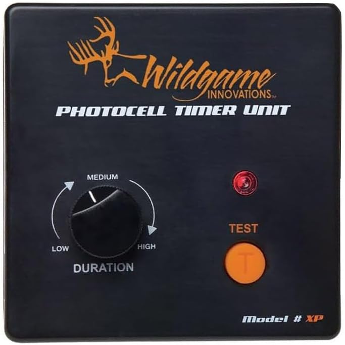 WILDGAME Innovations Trophy Hunter 6V Photocell Feeder Kit | Durable Weather-Resistant Power Control Unit & Photocell Timer with Dawn and Dusk Feed Times