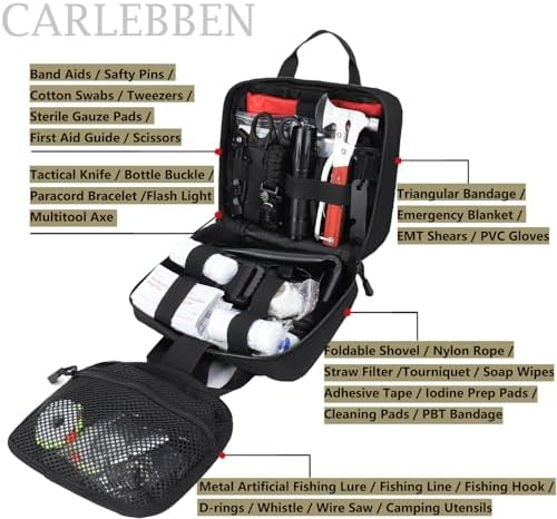 Survival Kit Camping kit First Aid Kit Emergency Bugout Bag Gifts for Men Tactical Gear Accessories Molle Attachments Military