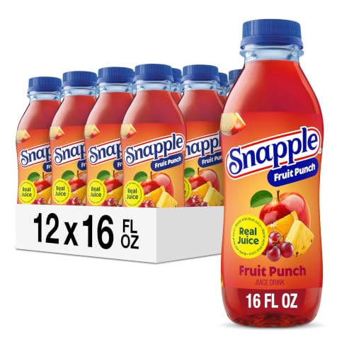 Snapple Apple Juice Drink, 16 Fl Oz Recycled Plastic Bottle, All Natural, No Artificial Flavors Or Sweeteners, Gluten-free, Contains 10% Real Juice 12 Pack