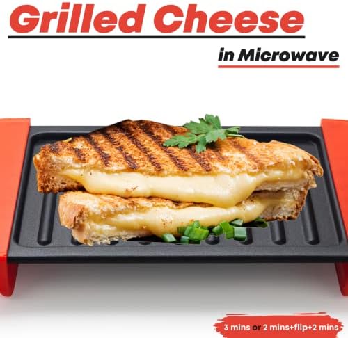 Maconee Microwave Sandwich maker | Microwave Grill Cheese Maker | Microwave Crisper Toaster Cookware | Panini Press | Cooking Fast and Dishwasher