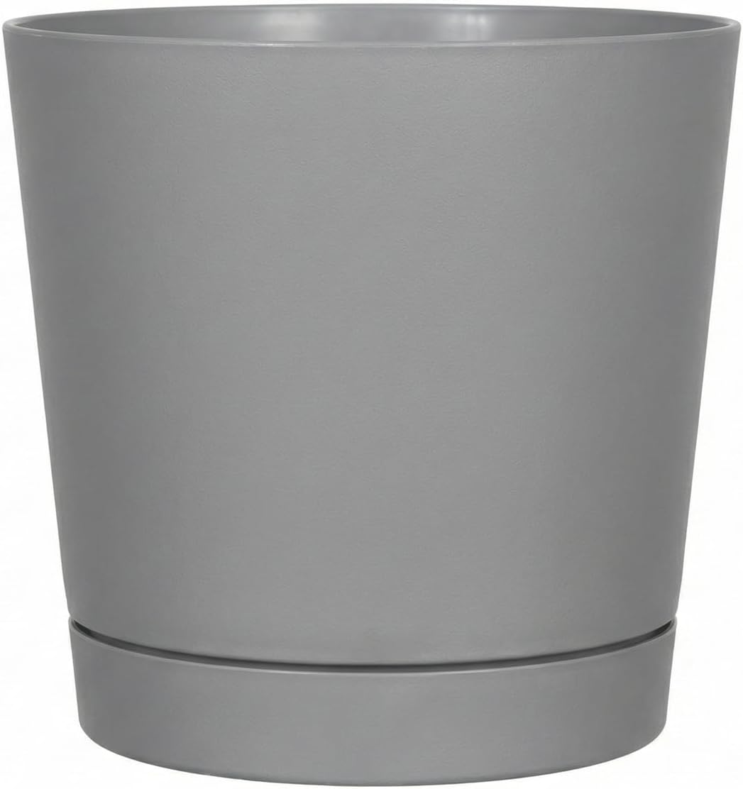 Novelty Majestic Full Depth Round Cylinder Pot, Glossy White, 8-Inch (10082)
