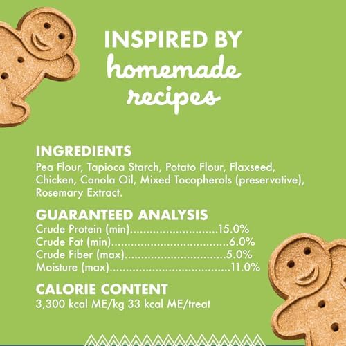 Buddy Biscuits Grain Free Dog Treats, Baked in USA, Large Size Treat with Natural Peanut Butter 14 oz.