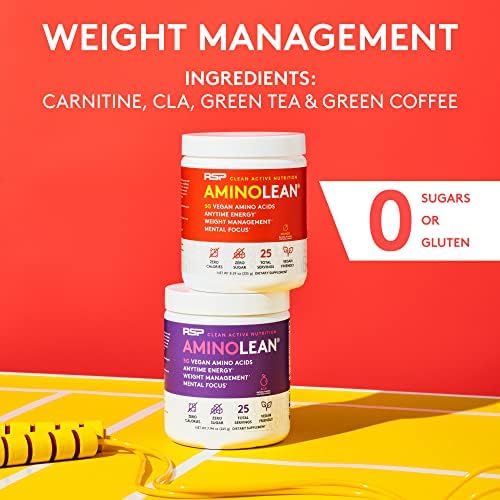 AminoLean Natural Pre Workout Powder - Amino Energy with Vegan Amino Acids