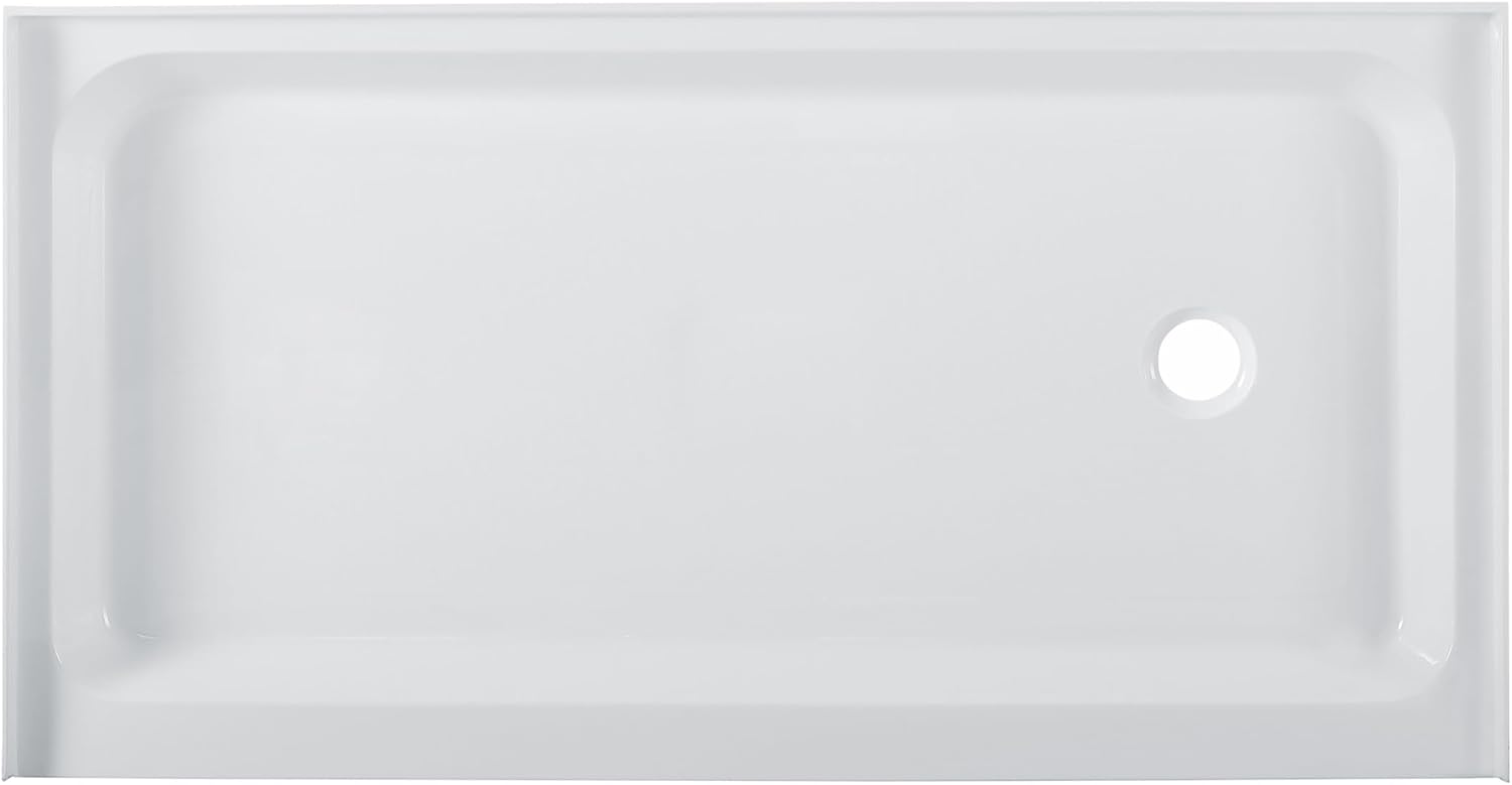 Voltaire 60" x 32" Single-Threshold, Right-Hand Drain, Shower Base in Gray