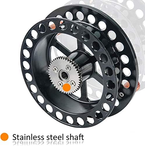 Maxcatch Center Pin Floating Fishing Reel Aluminum CNC Machined Centerpin Reel 4 1/2 INCH 110MM (Black)