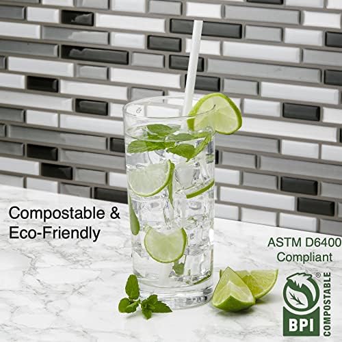 Compostable Drinking Straws - Bulk Pack of 300