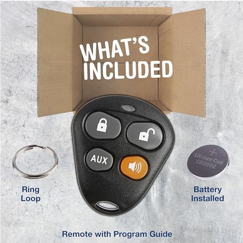 KeylessOption Keyless Entry Remote Starter Car Key Fob Alarm for Aftermarket Viper Automate EZSDEI474V 474V (Pack of 2)