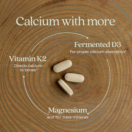 New Chapter Bone Strength Take Care - Bone & Heart Health Supplement - Clinically Studied Plant Calcium from Red Marine Algae - Vegan, Organic, Gluten Free & Kosher - 60 Slim Tablets