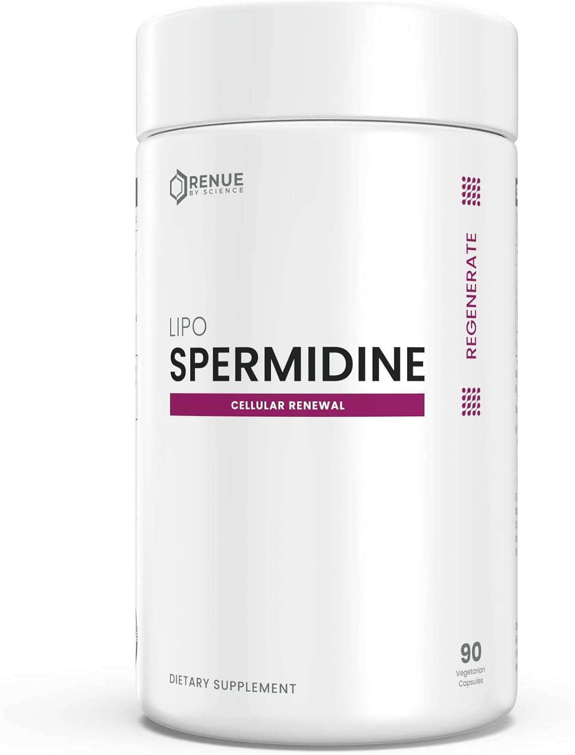 Renue By Science Spermidine Supplements | Liposomal Spermidine Supplements for Women and Men | 90 Capsules - 8mg Spermidine per Serving | Non-GMO &